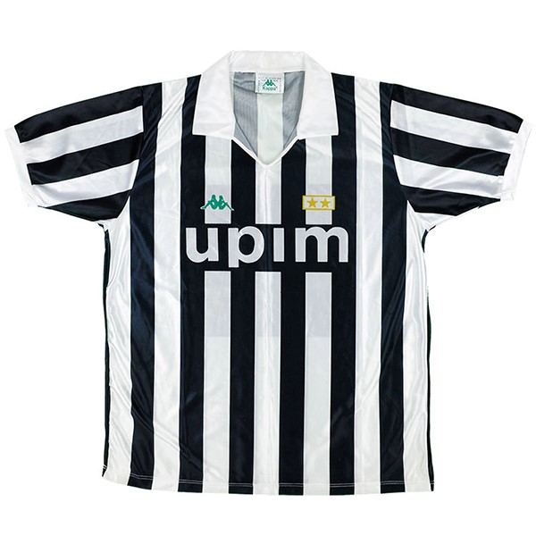 Camiseta Juventus Replica Primera Ropa Retro 1991 1992 Negro Blanco